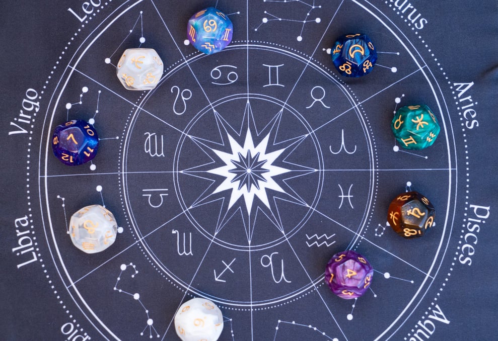 Zodiac Horoscope with Divination Dice